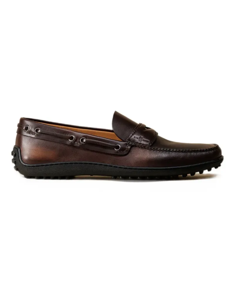 Car Shoe bleached leather loafers - Braun Braun