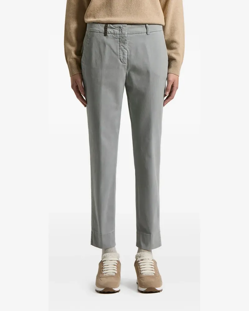 Peserico Hose mit Gürtelschlaufen - Grau Grau