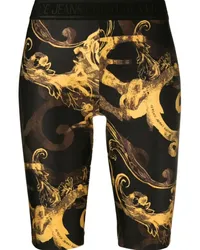 Versace Jeans Shorts mit Watercolour Baroque-Print Schwarz