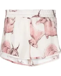 Stella McCartney Shorts mit Animal-Print Rosa