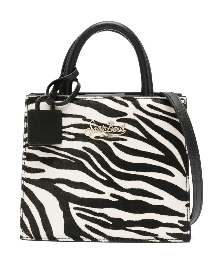 MC2 Saint Barth zebra-print mini bag - Schwarz Schwarz