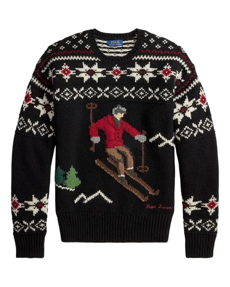 Ralph Lauren Langärmeliger Skipullover - Schwarz Schwarz