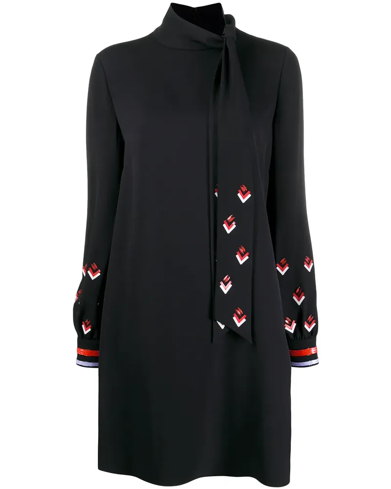 Valentino Garavani Kleid mit Pailletten - Schwarz Schwarz