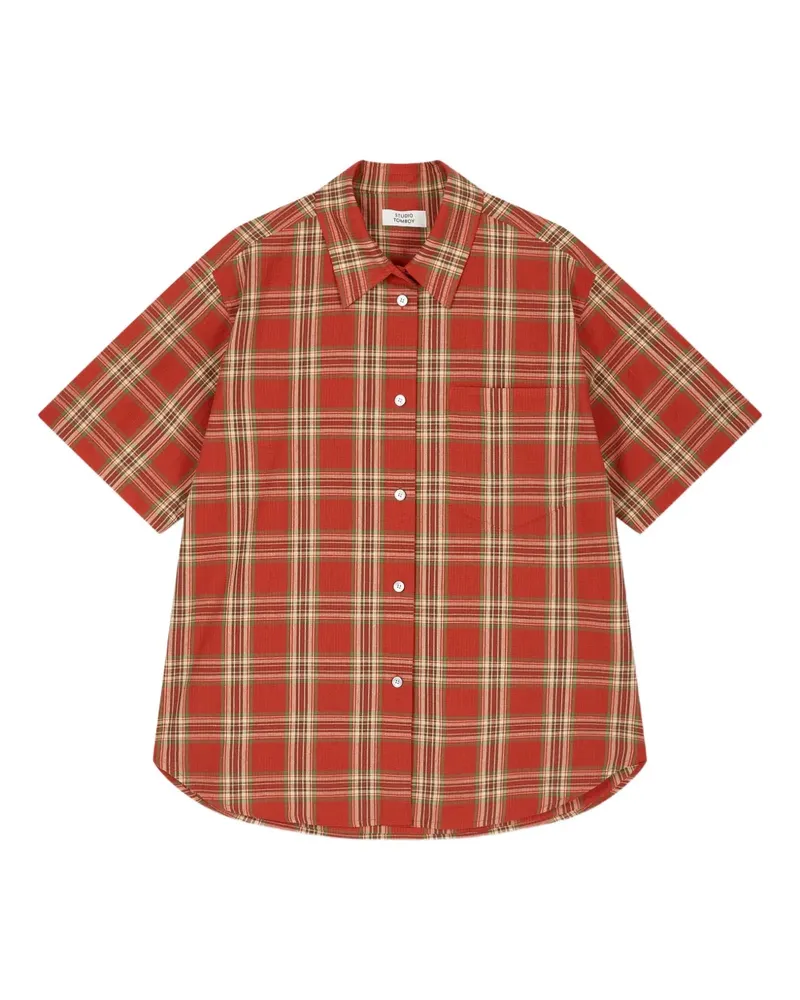 STUDIO TOMBOY Kariertes Hemd mit Tasche - Rot Rot