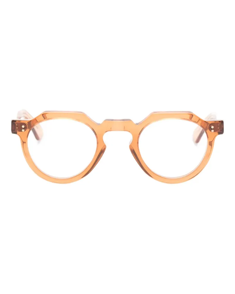 Lesca Crown XL Panto Brille mit geometrischem Gestell - Orange Orange