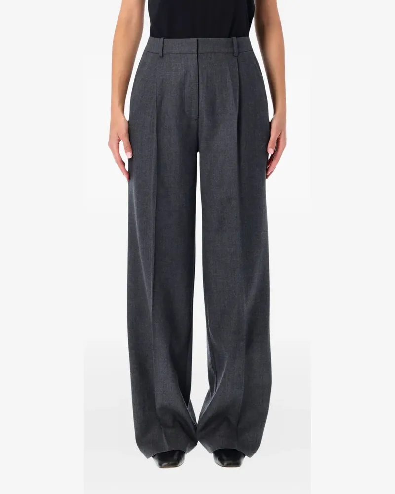 Anine Bing pleated wide-leg trousers - Grau Grau