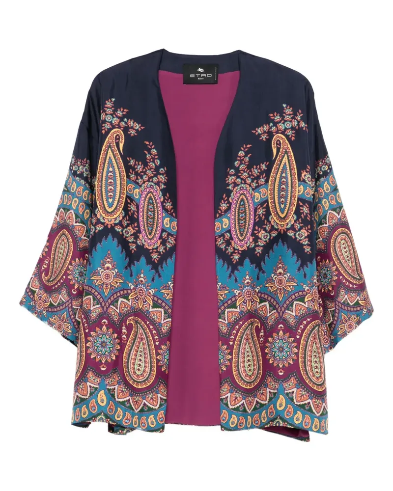 Etro Jacke mit Paisley-Print - Blau Blau