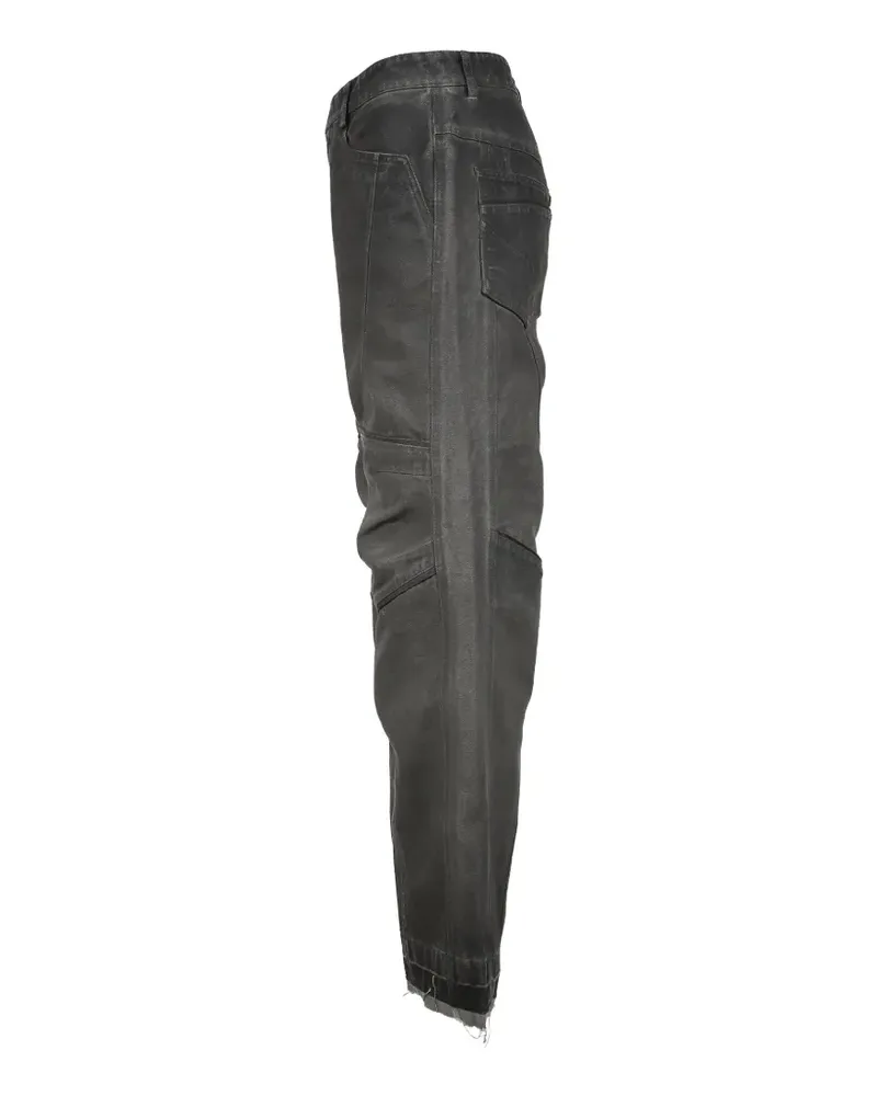 XLIM Hose mit ausgefranstem Saum - Schwarz Schwarz