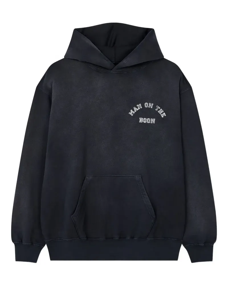 ManOnTheBoon Oversized-Hoodie mit Print - Schwarz Schwarz