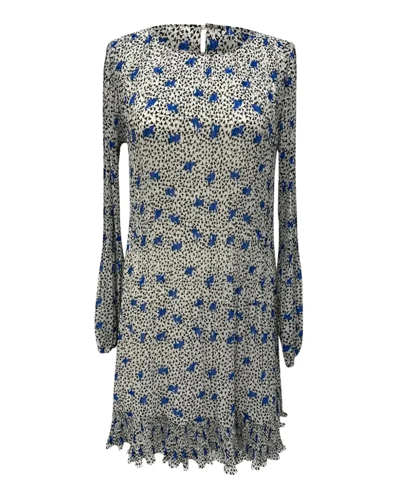 Maje printed pleated mini dress - Weiß Weiß