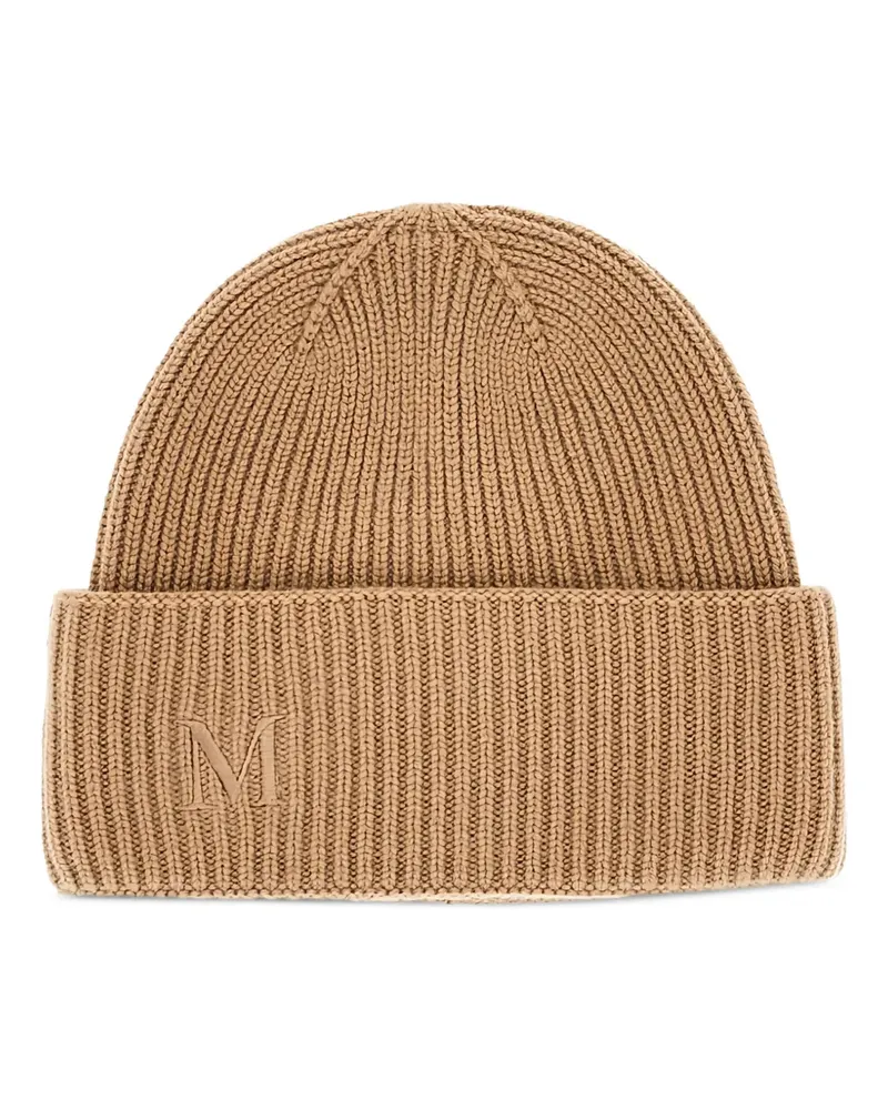 Max Mara ribbed cashmere beanie - camel - Nude Nude