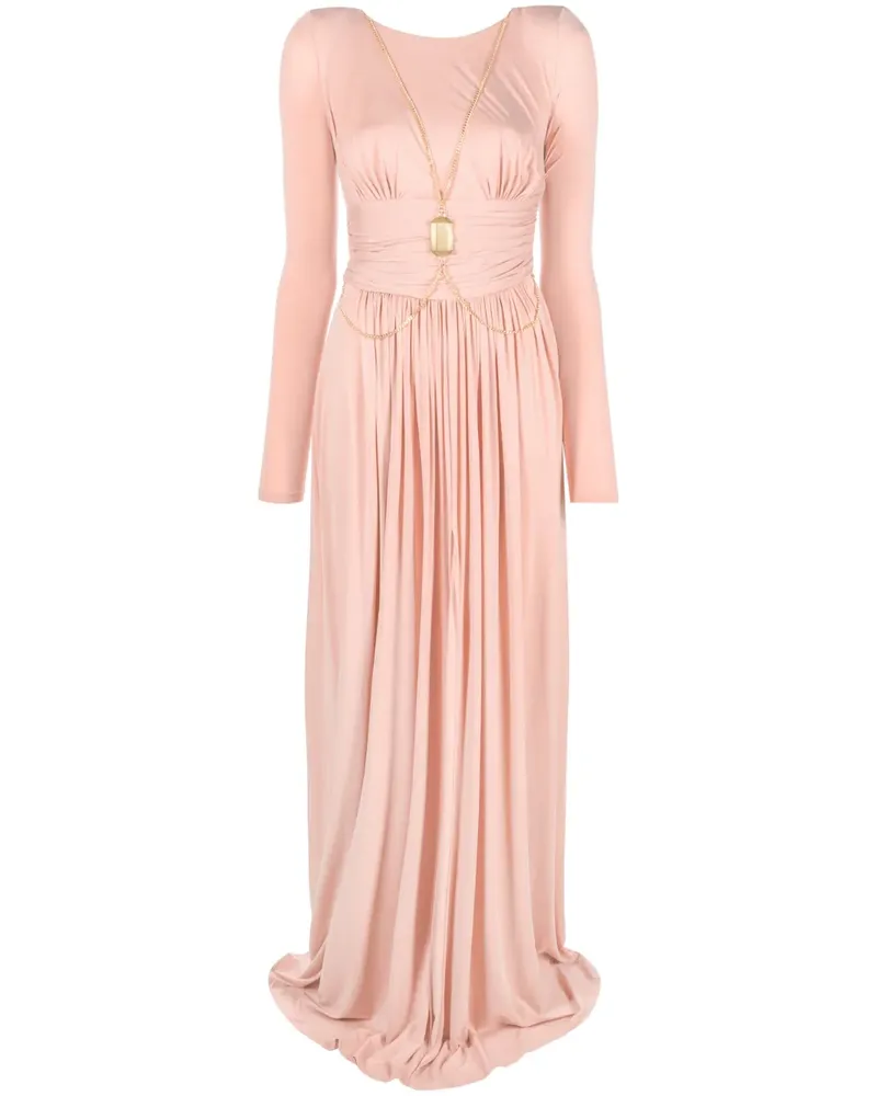 Elisabetta Franchi Abendkleid mit Kettendetail - Nude Nude