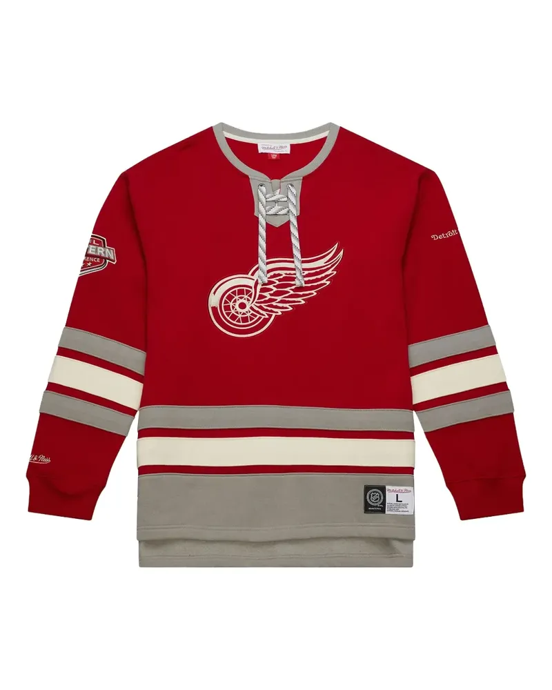 Mitchell & Ness Detroit Red Wings Pullover mit Schnürung - Rot Rot