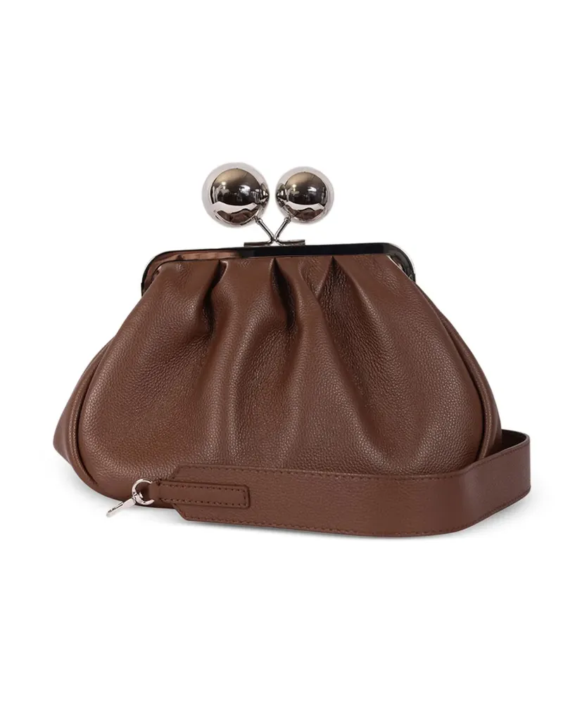 Max Mara Mittelgroße WKACARO Pasticcino Clutch aus Leder - Braun Braun