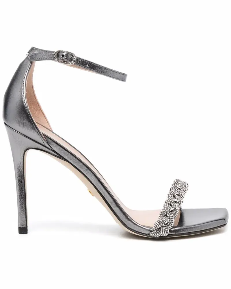 Stuart Weitzman Nudist Curve 100 Sandalen - Silber Silber