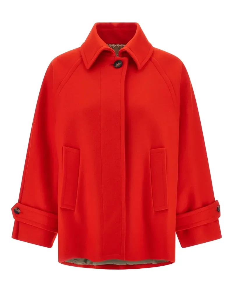 Alberto Biani Caban Cape-Mantel mit Knöpfen - Rot Rot