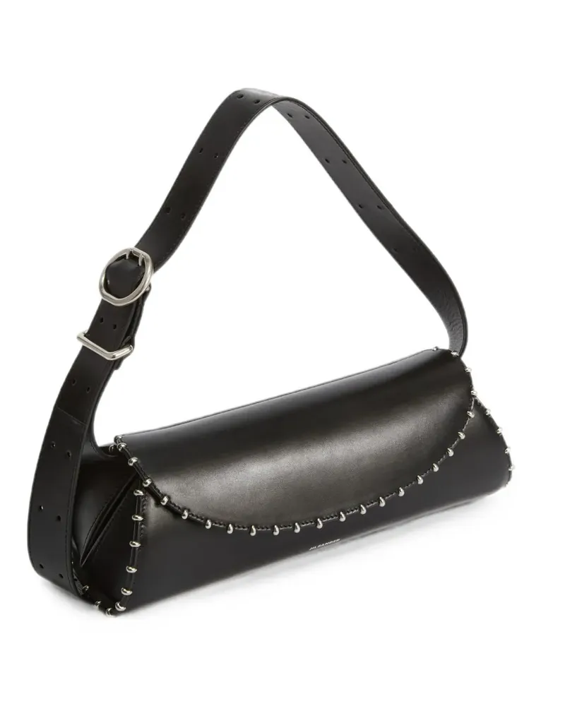 Jil Sander Kleine Cannolo Schultertasche - Schwarz Schwarz