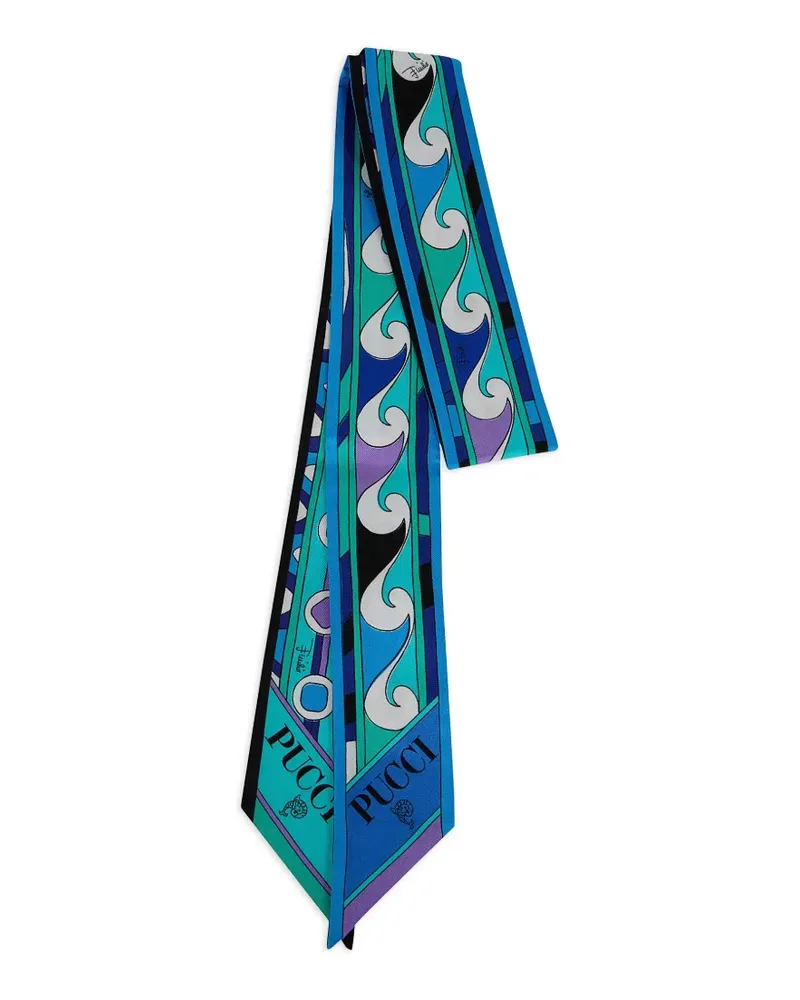 Emilio Pucci Seidenschal mit Iride-Print - Blau Blau
