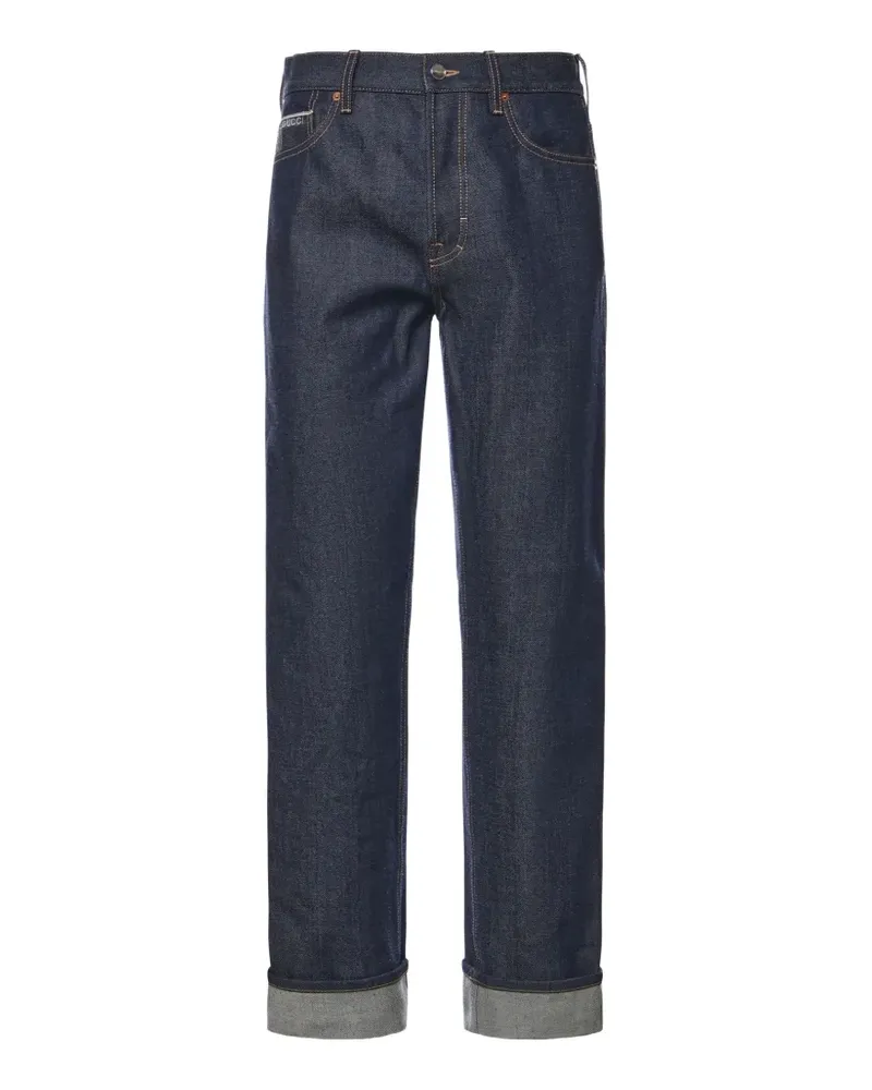 Gucci logo-detail trousers - Blau Blau