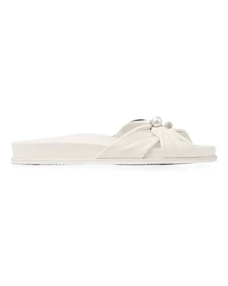 Jimmy Choo Rafi Sandalen mit Perlenverzierung - Weiß Weiß