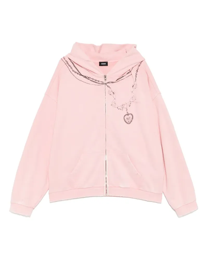 WE 11 DONE Kapuzenjacke mit Reißverschluss - Rosa Rosa