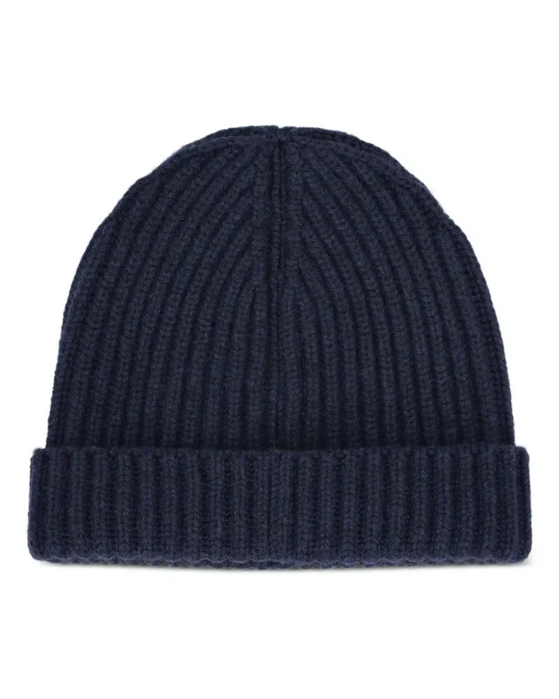 Loro Piana Gerippte Kaschmirbeanie - Blau Blau