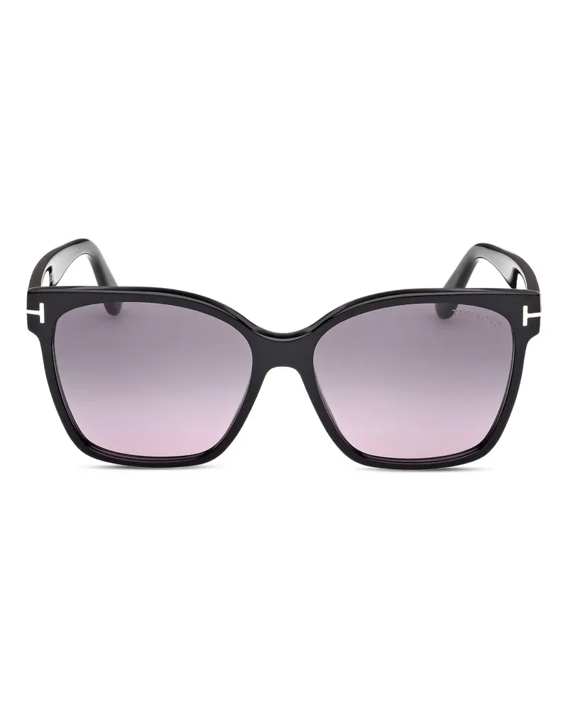 Tom Ford Sonnenbrille mit eckigem Gestell - Schwarz Schwarz
