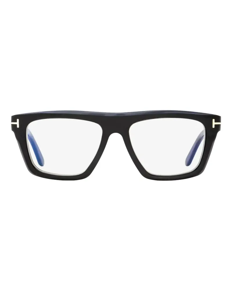 Tom Ford Rechteckige Brille - Schwarz Schwarz