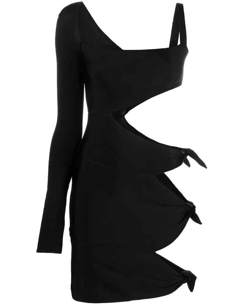Roberto Cavalli Minikleid mit Cut-Outs - Schwarz Schwarz