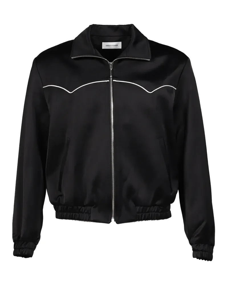 Ernest W. Baker Western Sportjacke mit Paspeln - Schwarz Schwarz