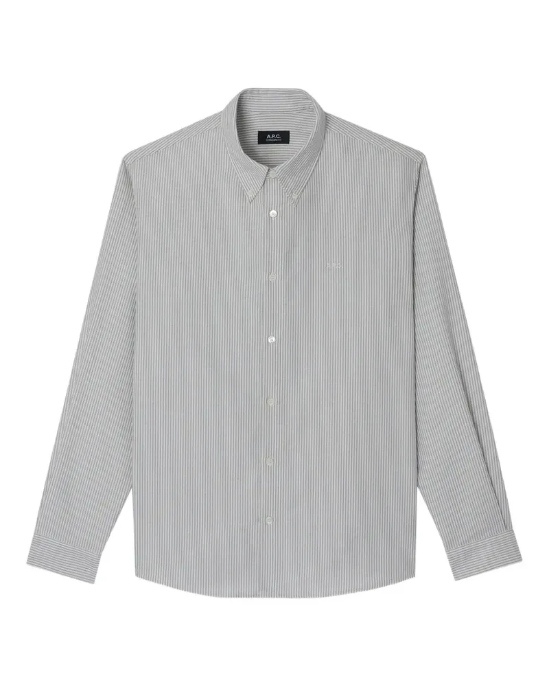 A.P.C. striped long-sleeve shirt - Grau Grau