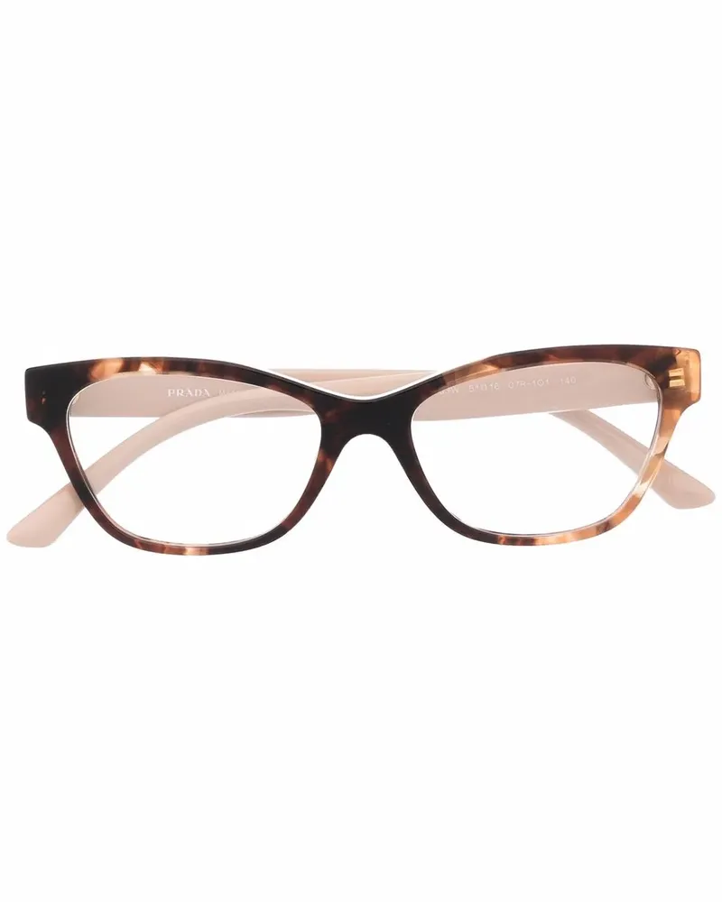 Prada Zweifarbige Cat-Eye-Sonnenbrille - Braun Braun
