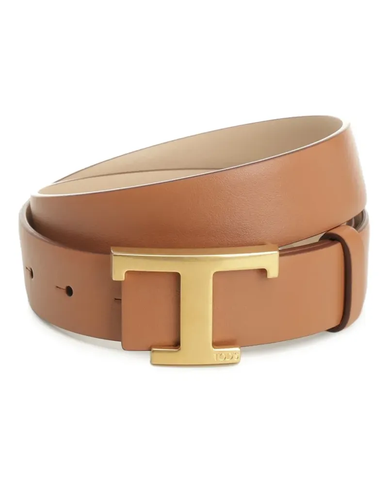 TOD'S Wendbarer T Timeless Gürtel aus Leder - Braun Braun