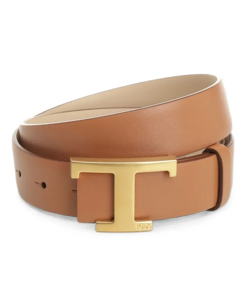 TOD'S Wendbarer T Timeless Gürtel aus Leder - Braun Braun