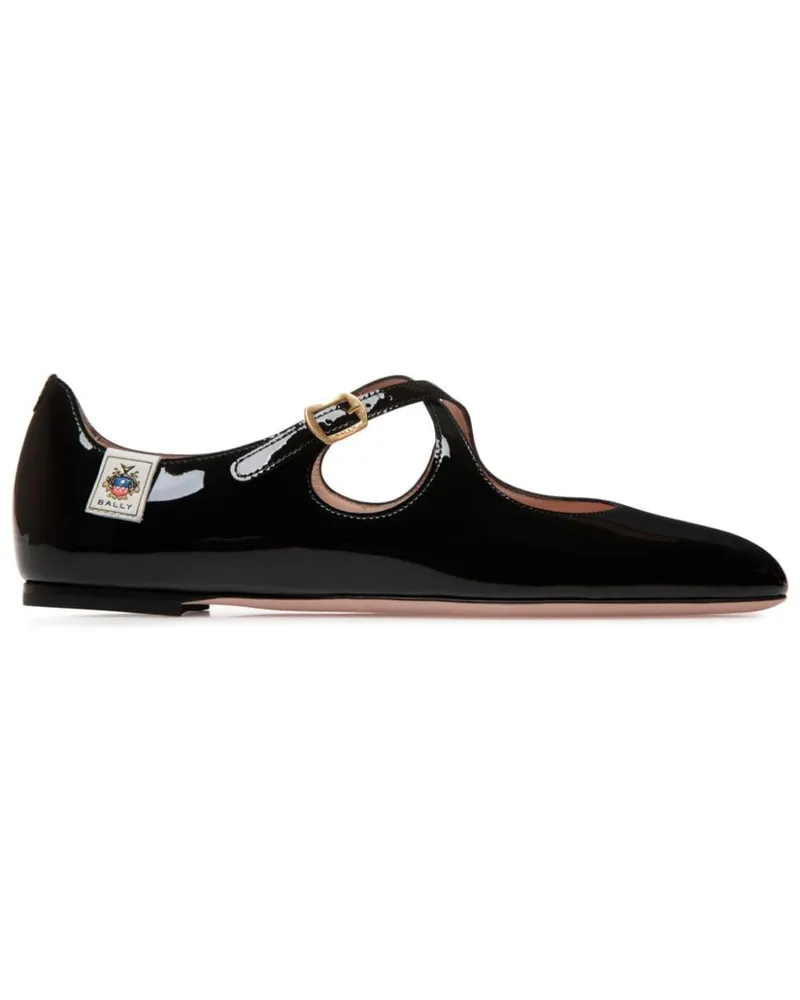 Bally Ballerinas aus Lackleder Schwarz