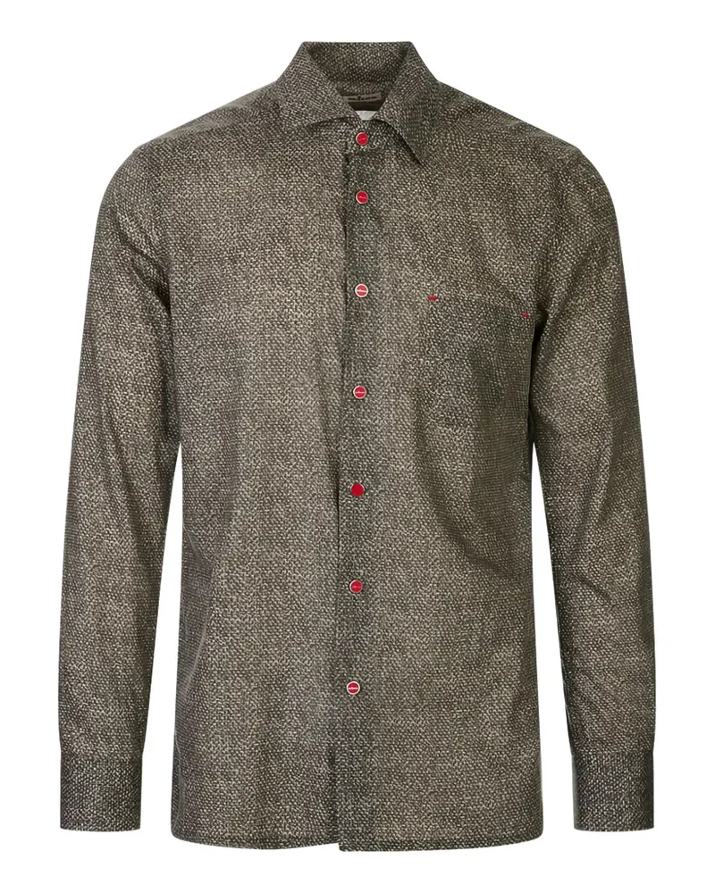Kiton textured-finish button-up shirt - Braun Braun