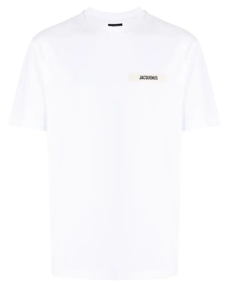 Jacquemus Le T-Shirt Gros Grain Oberteil - Weiß Weiß