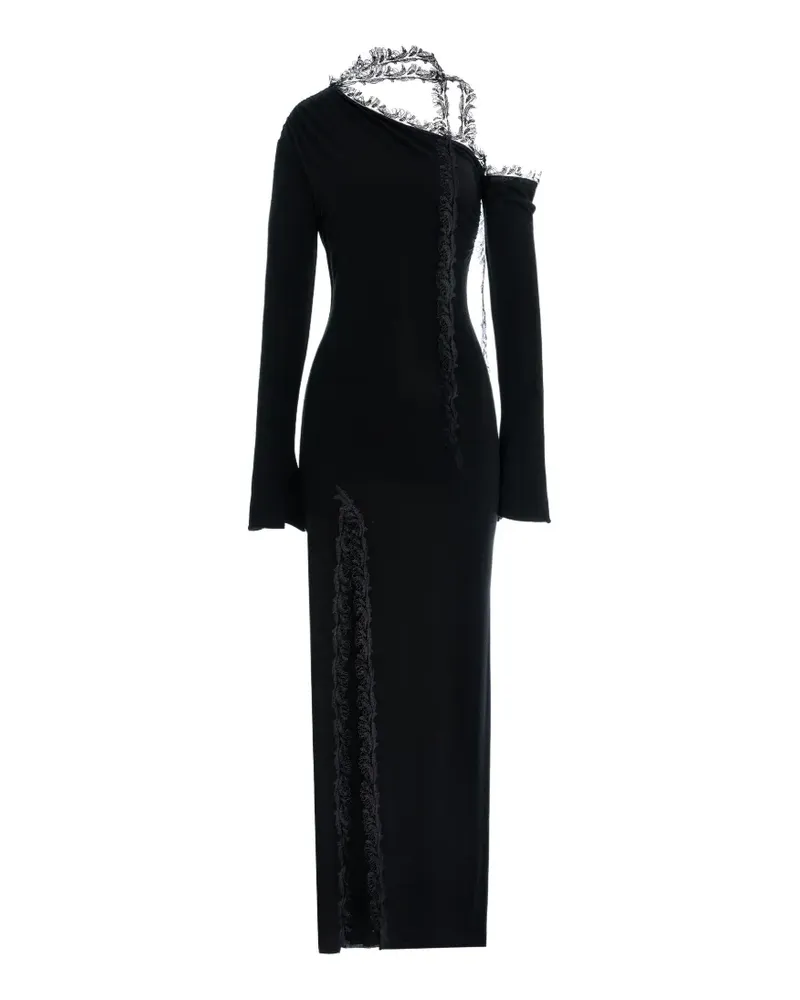 MANURÍ Liz Maxikleid - Schwarz Schwarz