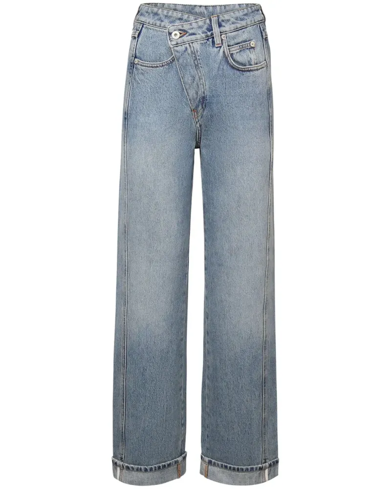 Loewe Weite Jeans mit Logo-Patch - Blau Blau