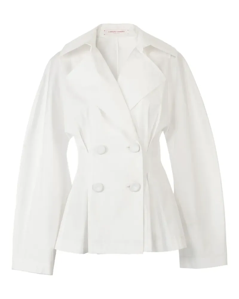 Carolina Herrera New York Doppelreihiges Hemd - Weiß Weiß