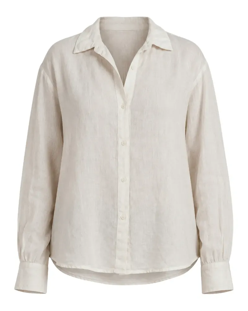 Velvet Brighton button-down long-sleeve linen shirt - Nude Nude