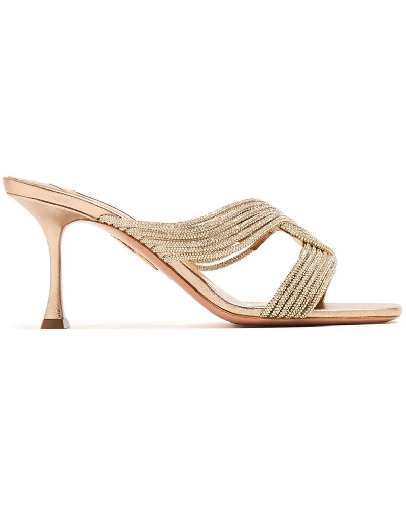 Aquazzura Gatsby Mules 75mm - Nude Nude