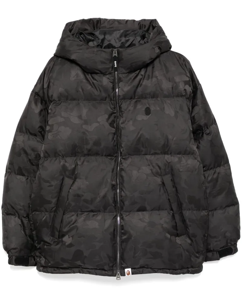 BAPE Steppjacke mit Logo - Schwarz Schwarz