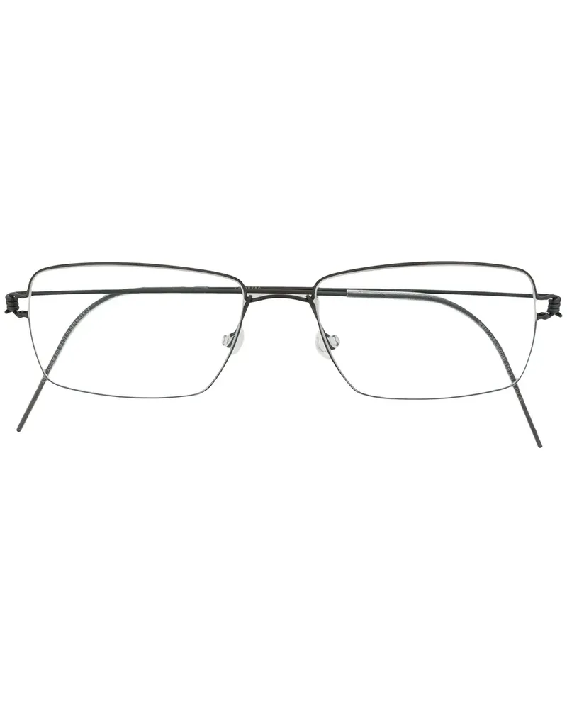 Lindberg Brille mit eckigem Gestell - Silber Silber