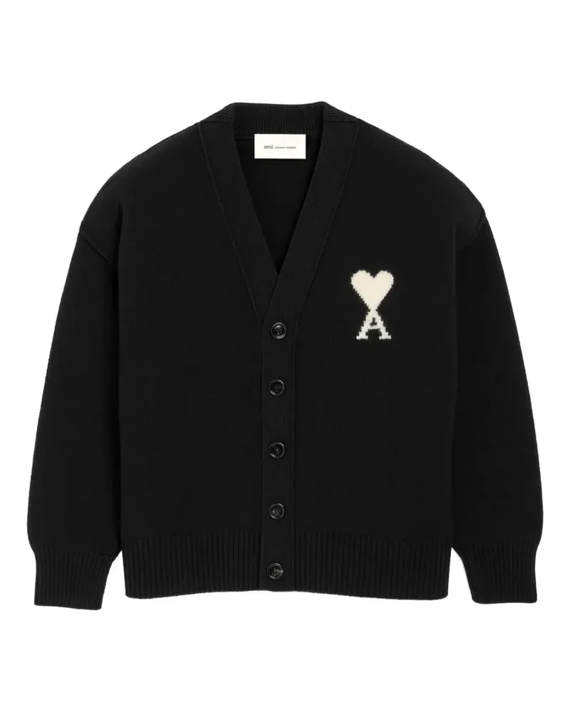 AMI Paris Ami de Coeur Wolljacke - Schwarz Schwarz