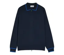 Cardigan mit Kontrastdetails - Blau
