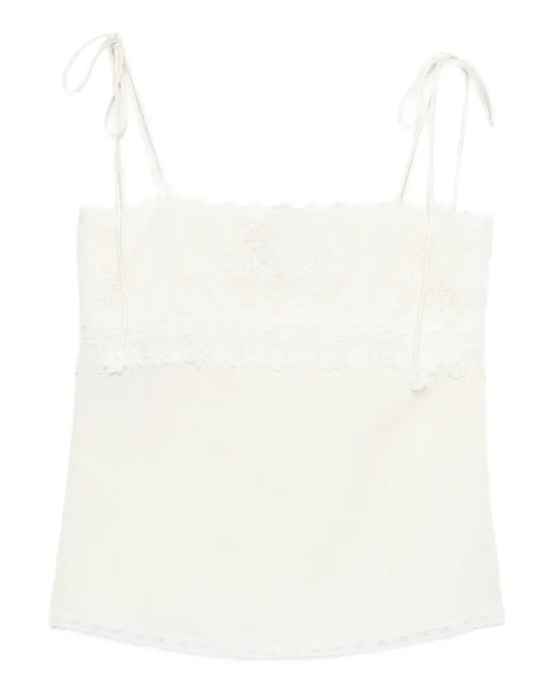 Valentino Garavani lace-detail tie-strap top - Nude Nude
