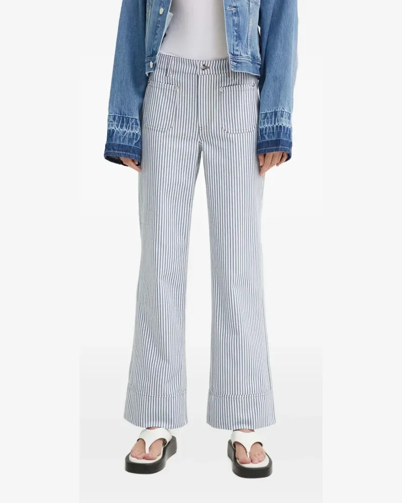 Résumé striped cuffed trousers - Blau Blau