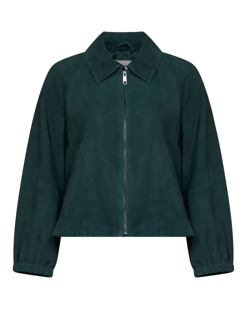 Max Mara zip-up leather jacket - Grün Grün