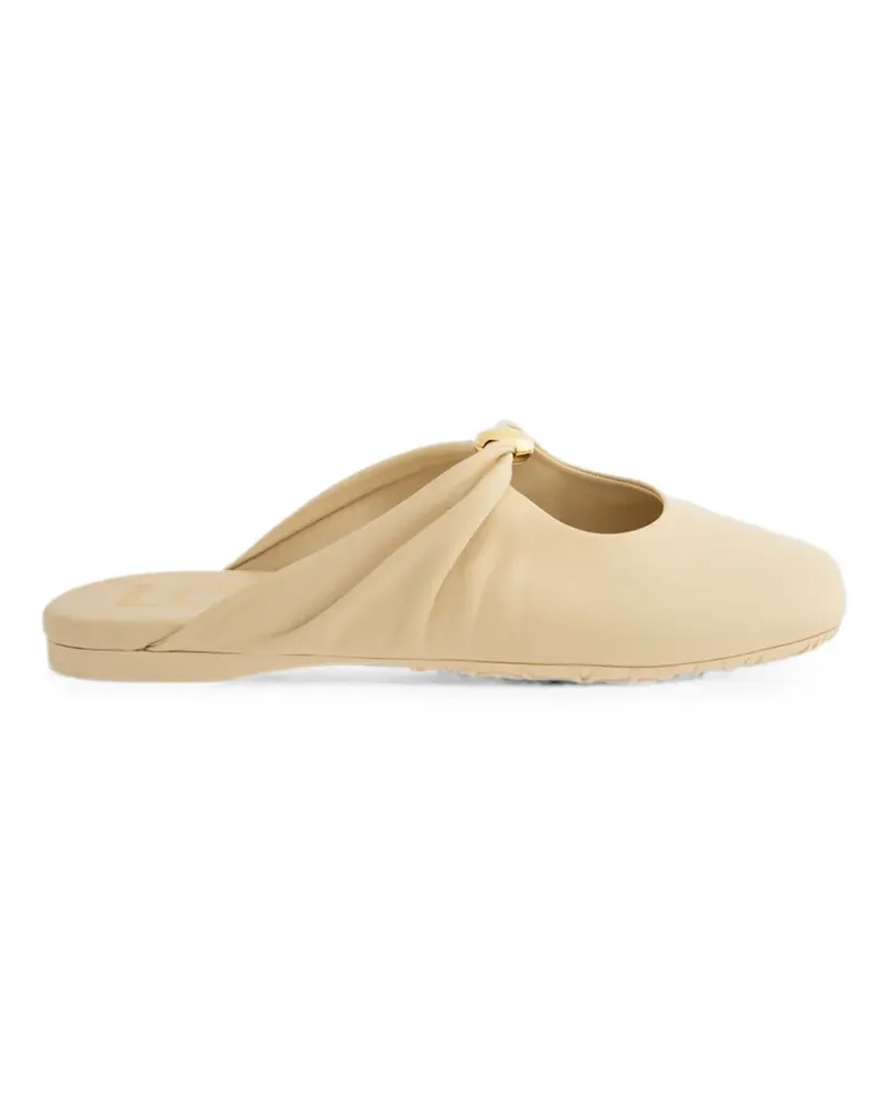 Loewe Geraffte Pebble Mules - Nude Nude